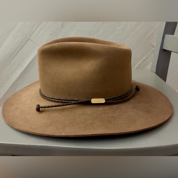 Stetson 7 1/8 Brown Tan Gun Club XXXX 4X Hat Byrnie Utz Seattle - Picture 2 of 15